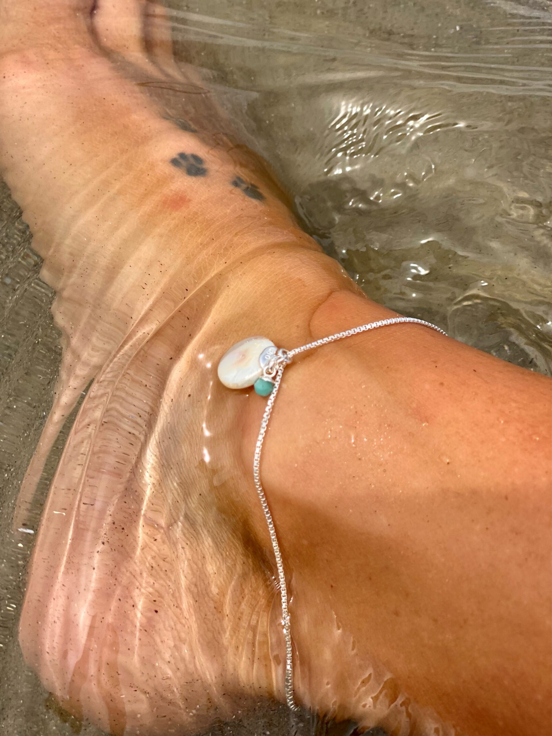 Tornozeleira Perle Amazonita - Imagem 3